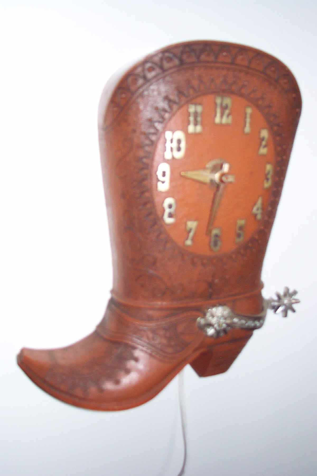 Spartus Cowboy Boot 50's vintage clock 