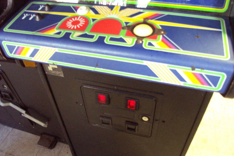 Atari Centipede 1980 coin-operated video arcade game (control panel view)